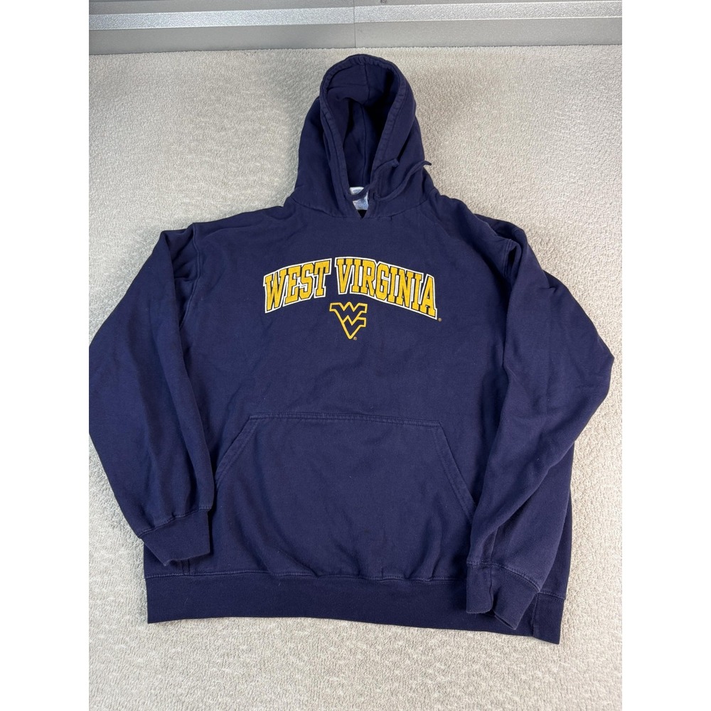 West Virginia Mountaineers Hoodie Mens XL Blue NCAA College Football Pullover